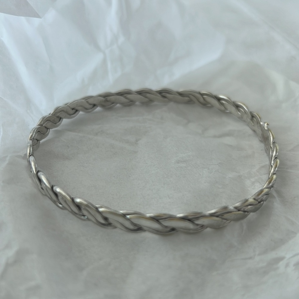 Silver Braided Bangle - image 1